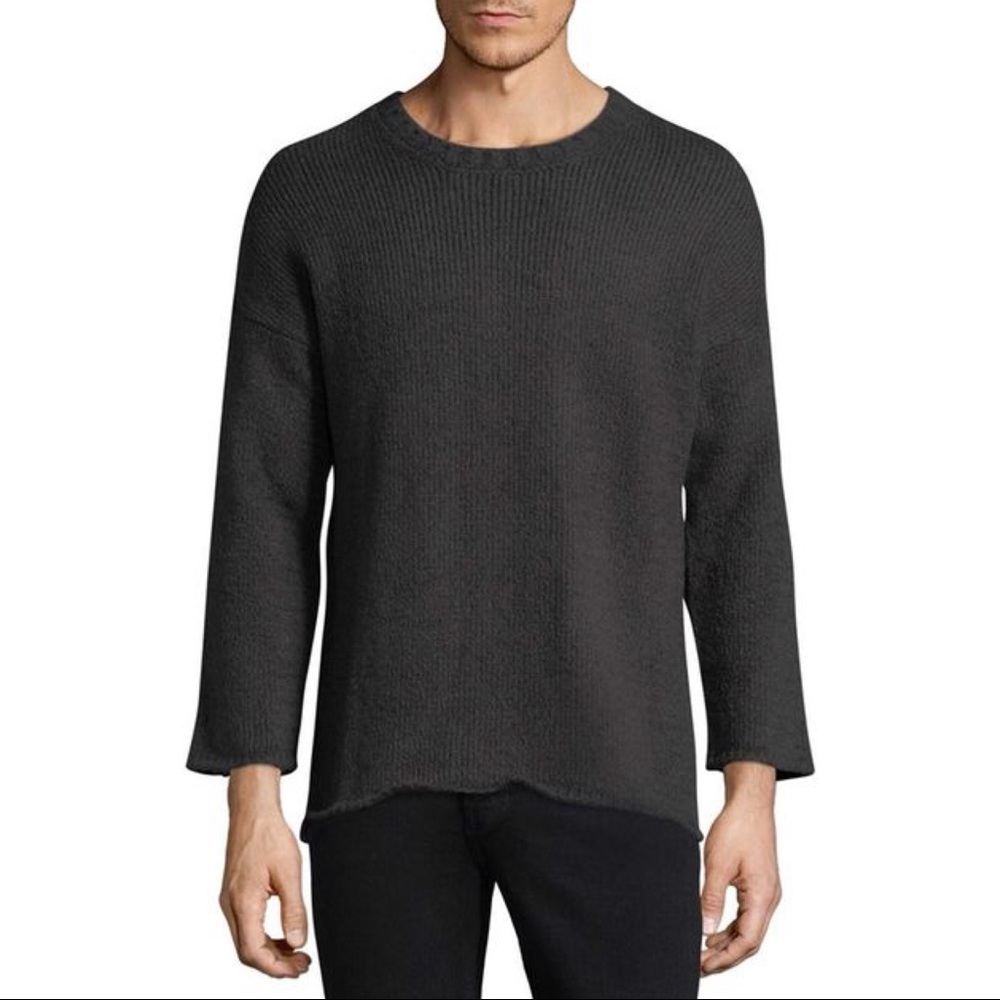 IRO sweater SIDO gray knit rolled hem edge